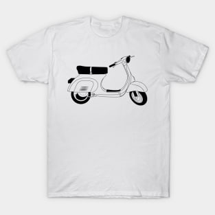 Vespa Primavera ET3 Black Outline T-Shirt